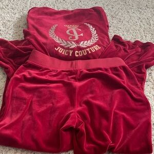Juicy Couture Rich Red Velour Set